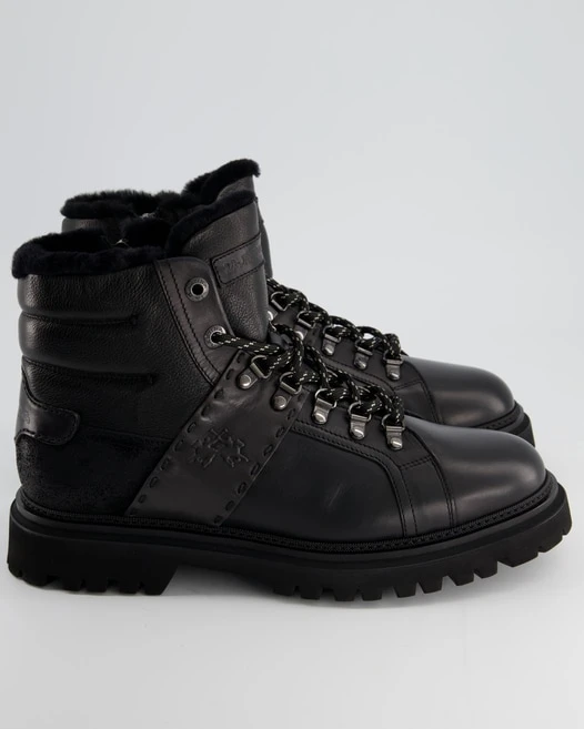 La Martina Schnürboot In Schwarz 4 La Martina Schnürboot In Schwarz – Bild 2